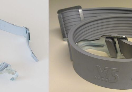 Carrier straps grey rubber