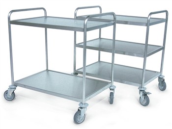 Servierwagen aus rostfreiem Stahl/Alu